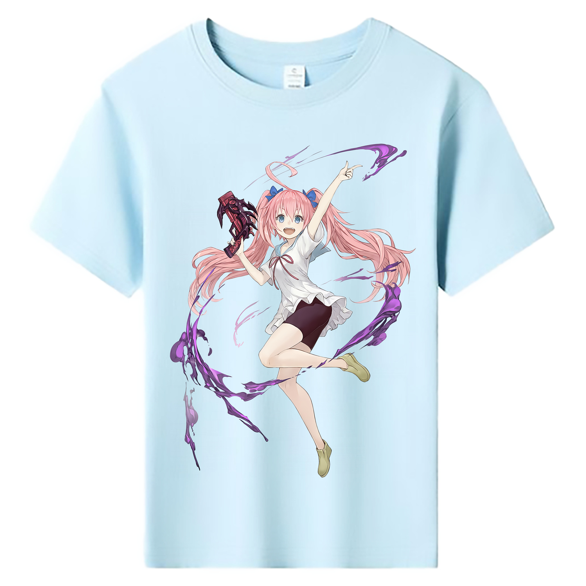 （画像用） 転スラ Regarding Reincarnated to Slime 綿100％キッズTシャツ（フロントプリント）